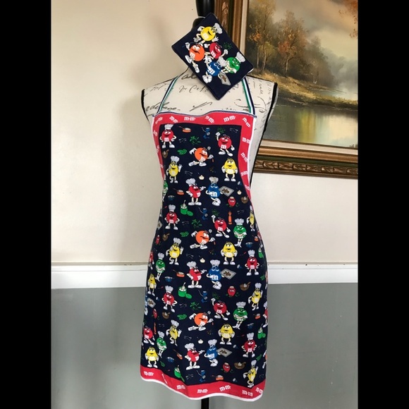 Rare Vintage M&M’s Apron& Matching Magnetic Holder🔴FINAL SALE - Picture 8 of 12